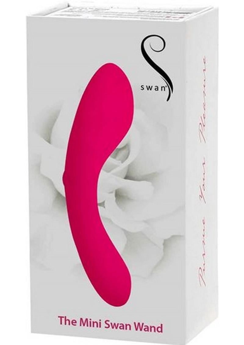 Mini Swan Wand Rechargeable Silicone Massager – Pink