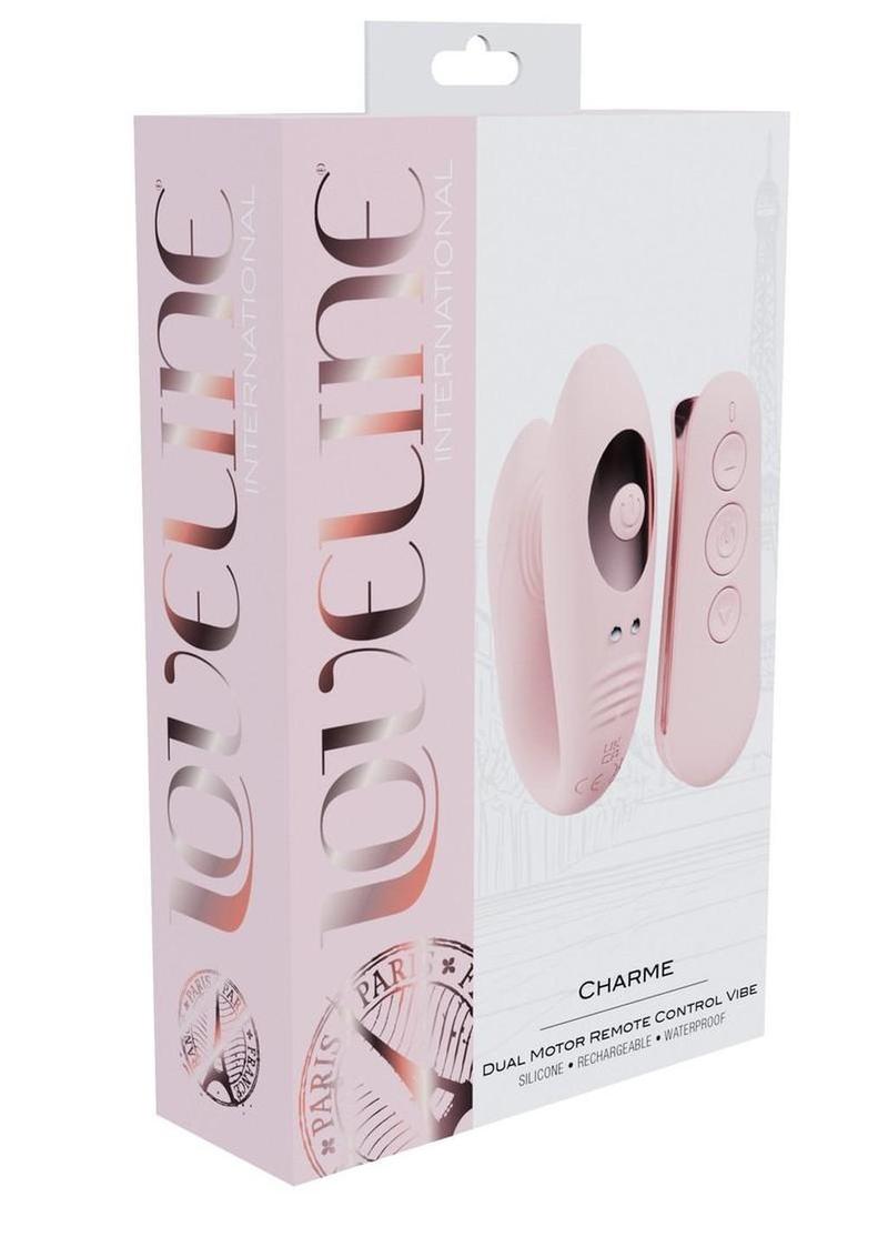 Loveline Charme Dual Motor Silicone Rechargeable Vibrator with Remote -Pink