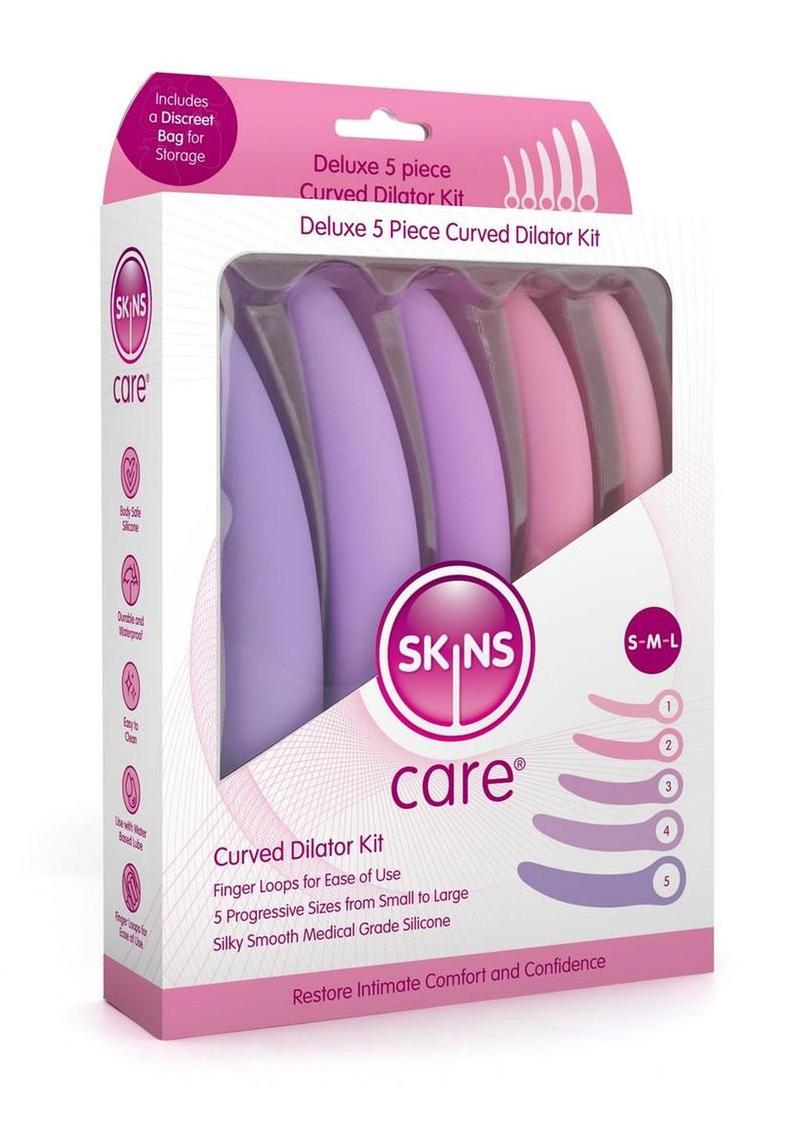 Skins Care Curved Silicone Dilators (5pc Set) – Pink/Purple