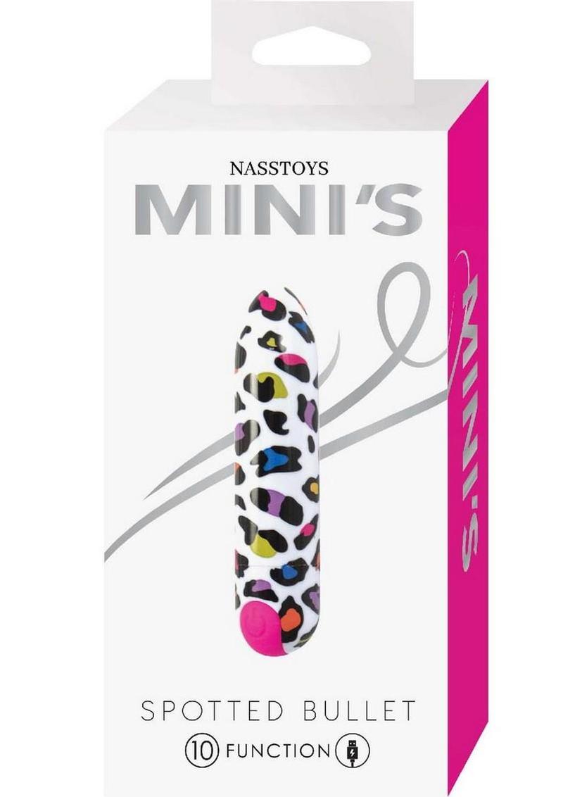 Nasstoys Mini`s Spotted Rechargeable Bullet – White/Multicolor